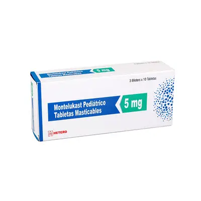 Montelukast tabletas masticables 5 mg caja x 30 unidades