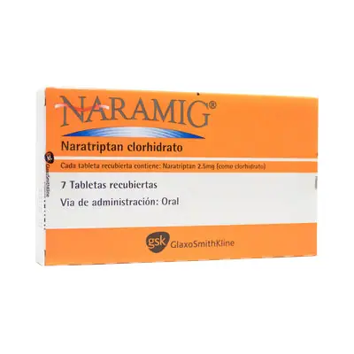 Naramig tabletas 2,5 mg, caja x 7 unidades