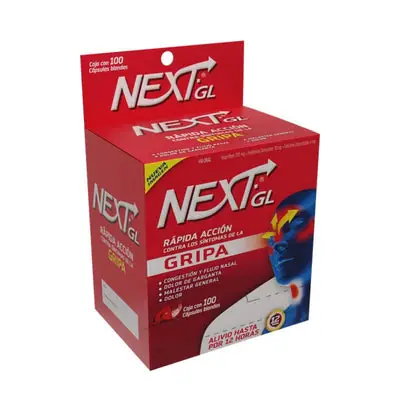 Next Gl cápsulas blandas caja x 100 unidades
