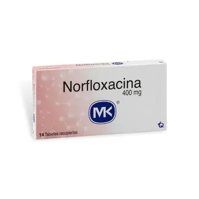 Norfloxacina MK tabletas 400 mg, caja x 14 unidades