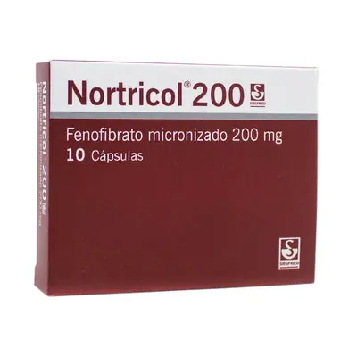 Nortricol cápsulas 200 mg caja x 10 unidades