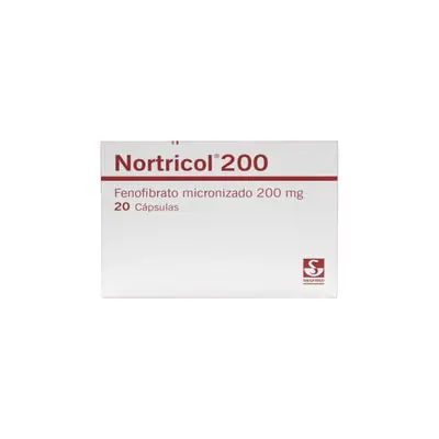 Nortricol cápsulas 200 mg caja x 20 unidades
