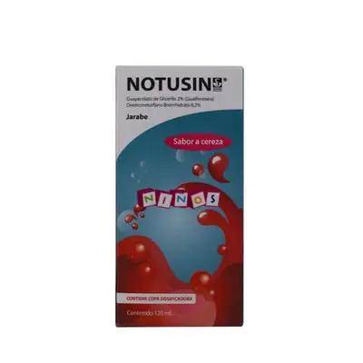 Notusin Niños jarabe 2 % sabor cereza frasco 120 ml