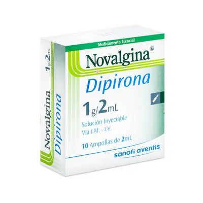 Novalgina ampollas de 2 ml, caja x 10 unidades