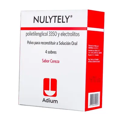 Nulytely sobres sabor Cereza, caja x 4 unidades