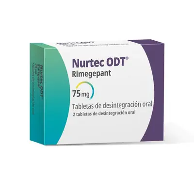 Nurtec ODT tabletas 75 mg, caja x 2 unidades