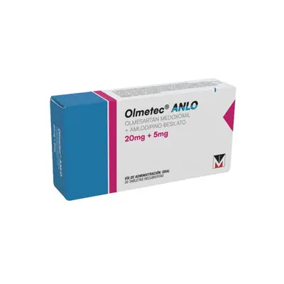 Olmetec Anlo comprimidos 20/5 mg caja x 30 unidades