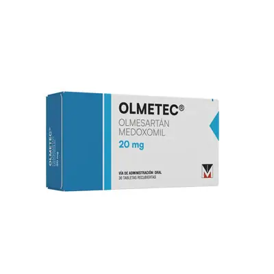 Olmetec tabletas 20 mg caja x 30 unidades