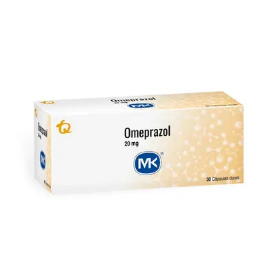 Omeprazol 20 mg MK, caja x 30 cápsulas
