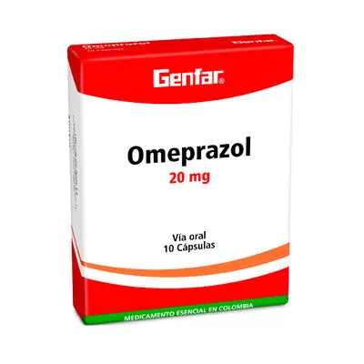 Omeprazol 20 mg, caja x 10 cápsulas