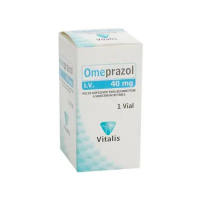 Omeprazol 40 mg Vitalis, polvo para inyectable