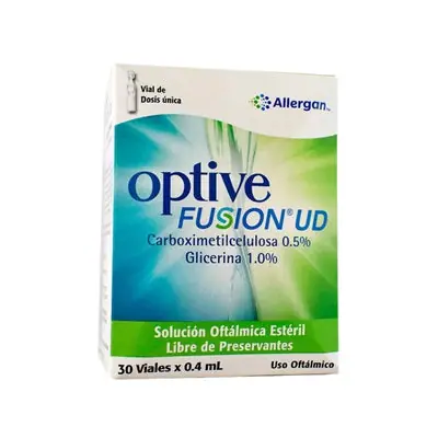 Optive Fusion UD solución oftálmica en viales de un solo uso, caja x 30 viales