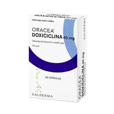 Oracea cápsulas 40 mg, caja x 28 unidades (Galderma)