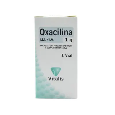 Oxacilina Vitalis polvo para inyectable 1 g, caja x 1 unidad