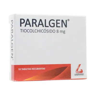 Paralgen tabletas 8 mg caja x 10 unidades
