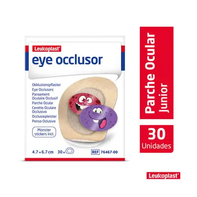 Parches oculares Leukoplast junior 4.7 x 6.7 cm, caja x 30 unidades