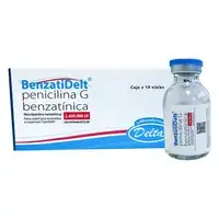 Penicilina G benzatínica 2.400.000 UI polvo estéril inyectable x 10 viales (Benzatidelt)
