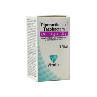 Piperacilina + tazobactam 4,5 g polvo para inyectable, caja