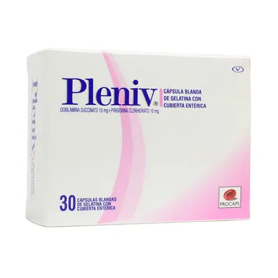 Pleniv cápsulas blandas 10/10 mg caja x 30 unidades