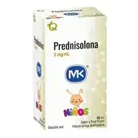 Prednisolona 3 mg/ml solución oral, frasco x 60 ml sabor Fruit Punch