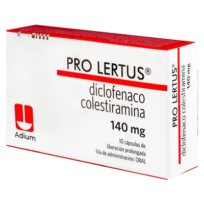Prolertus 140 mg cápsulas, caja x 20 unidades