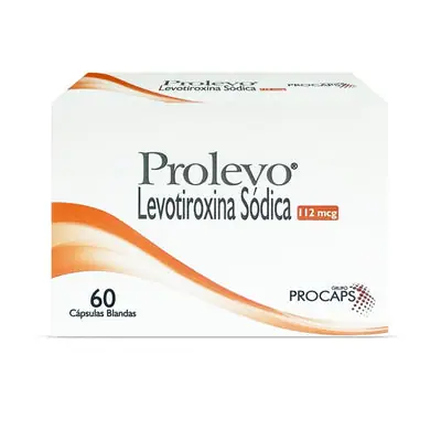 Prolevo cápsulas blandas 112 mcg caja x 60 unidades