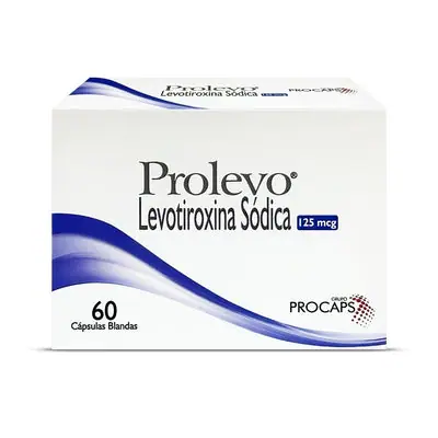 Prolevo cápsulas blandas 125 mcg caja x 60 unidades
