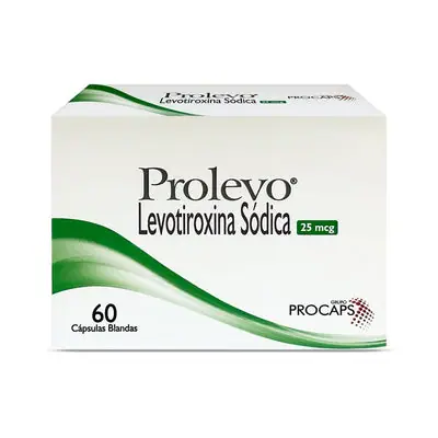 Prolevo cápsulas blandas 25 mcg caja x 60 unidades