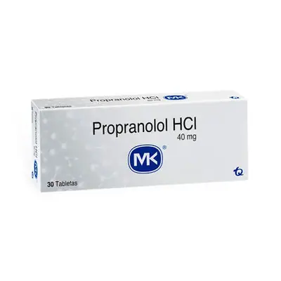 Propranolol 40 mg, caja x 30 tabletas (Mk)