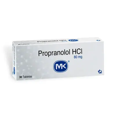 Propranolol 80 mg, caja x 30 tabletas (Mk)