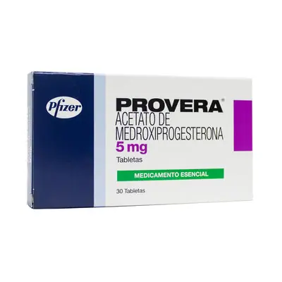 Provera tabletas 5 mg, caja x 30 unidades