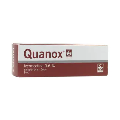 Quanox gotas 0.6 % sabor fresa caja 5 ml