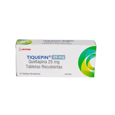 Quetiapina 25 mg x 30 tabletas (Tiquepin)