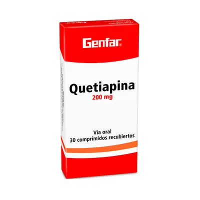Quetiapina Genfar comprimidos 200 mg, caja x 30 unidades