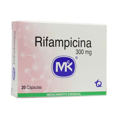 Rifampicina 300 mg, caja x 20 cápsulas