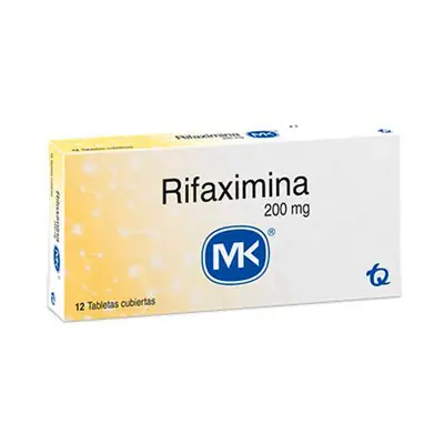 Rifaximina 200 mg, caja x 12 tabletas (Mk)