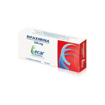 Rifaximina 550 mg, caja x 14 tabletas (Ecar)