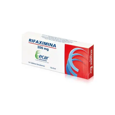 Rifaximina Ecar 200 mg tabletas, caja x 14 unidades