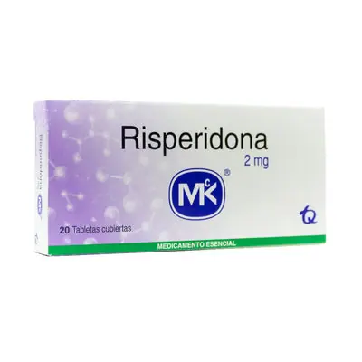 Risperidona MK tabletas 2 mg, caja x 20 unidades
