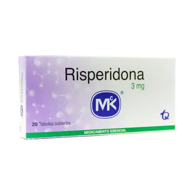 Risperidona MK tabletas 3 mg, caja x 20 unidades