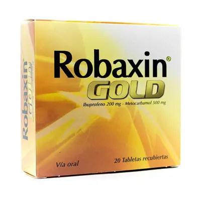 Robaxin Gold tabletas 200 mg / 500 mg, caja x 20 unidades