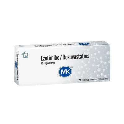 Rosuvastatina + ezetimibe MK tabletas 20/10 mg, caja x 30 unidades