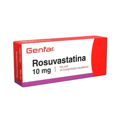 Rosuvastatina Genfar tabletas 10 mg, caja x 14 unidades