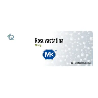 Rosuvastatina MK tabletas 10 mg, caja x 30 unidades