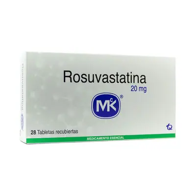 Rosuvastatina Mk+++ tabletas 20 mg, caja x 28 unidades