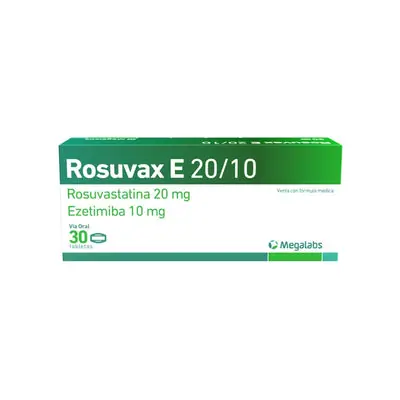 Rosuvax E tabletas 10/20 mg, caja x 30 unidades