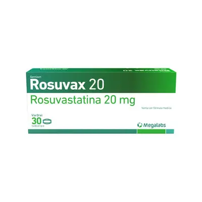 Rosuvax tabletas 20 mg, caja x 30 unidades