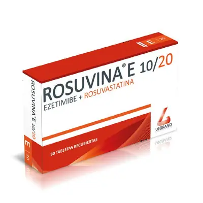 Rosuvina E tabletas 10/20 mg, caja x 30 unidades