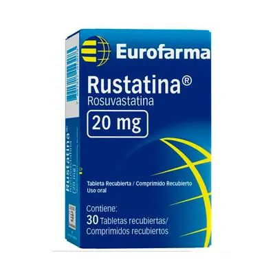 Rustatina tabletas recubiertas 20 mg caja x 30 unidades