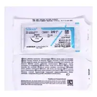 Seda Silkam 2/0 DS24, hilo de 75 cm B. Braun
